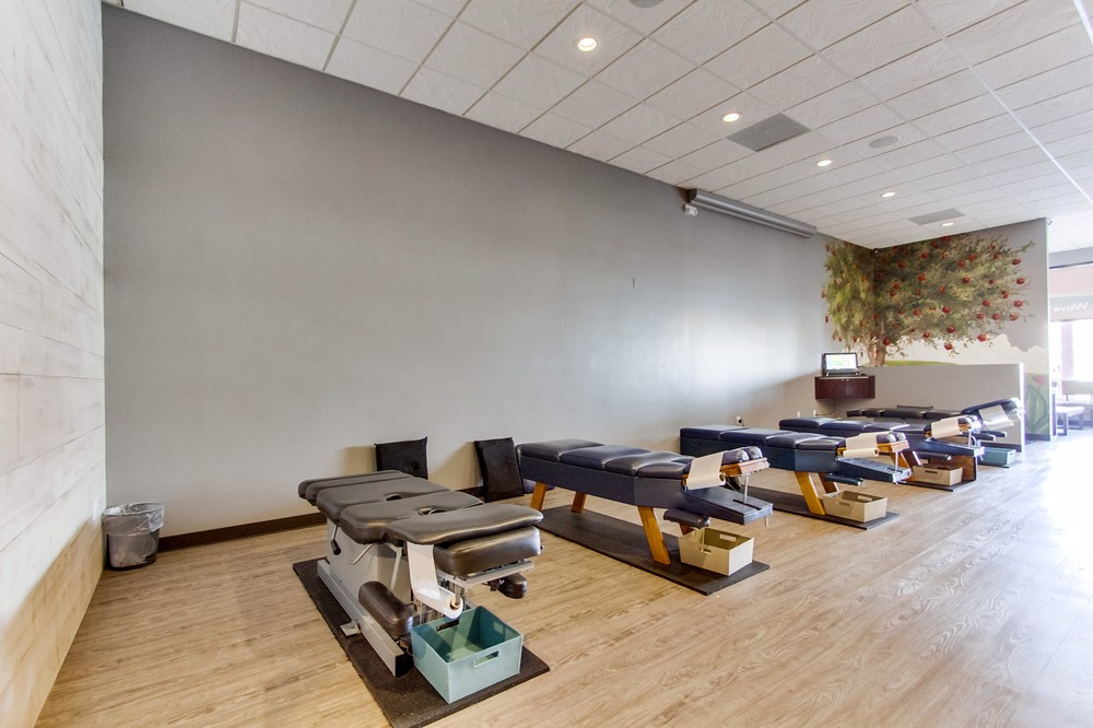 A treatment room at True Chiropractic